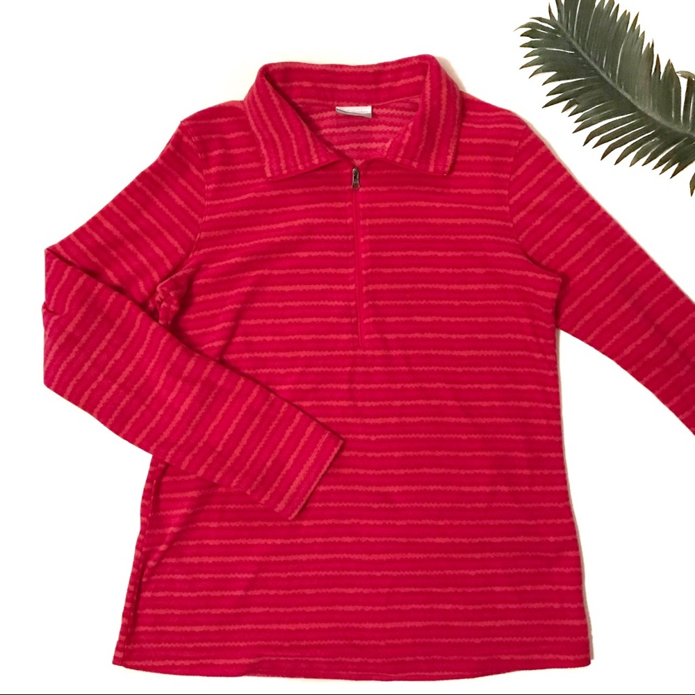 Columbia Fleece Quarter-Zip Pink Size Medium